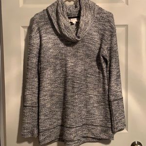 Black and white cow neck sweater